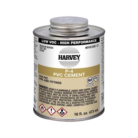 Tinkertools 16 oz Harvey Cement for PVC - Clear TI3313326